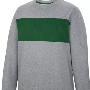 100% coton surdimensionné sweat à col rond gris vert Chenille broderie lettrage manches longues lavage à l'acide impression pour l'hiver - Product Image 2