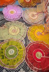 Couverture de thali Gota Patti Aarti, en velours et organza de créateur, avec dentelle Gota, pour mariage, Shagun et décoration de festival - Product Image 4