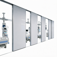 Cloison mobile hermétique en aluminium pliable pour salle d'isolement de salle blanche en soins intensifs hospitaliers