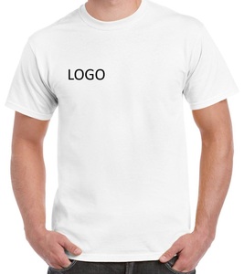 T-shirts à col rond en coton biologique 100% de haute qualité T-shirts unis avec logo imprimé personnalisé pour hommes en gros - Product Image 1