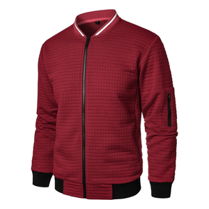 Chaqueta de bombardero universitaria para hombre XL más vendida, abrigo de invierno con cremallera de lana de algodón ligero de alta calidad, ropa deportiva de algodón 100% - Product Image 2