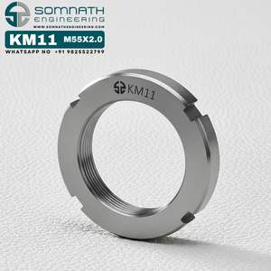 Tuercas de bloqueo KM11 de alta calidad M55X2 Tuerca de bloqueo de eje de cojinete métrico de precisión para montaje seguro de acero inoxidable - Product Image 5