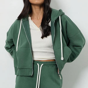 เสื้อฮู้ดครอปดีไซน์ทันสมัย ราคาถูกสำหรับผู้ซื้อจำนวนมาก / เสื้อผู้หญิงคุณภาพสูง บริการ OEM พร้อมโลโก้ที่ปรับแต่งได้ - Product Image 2