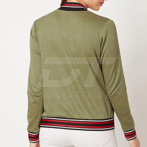 2025 chaqueta Bomber de alta calidad para mujer, chaqueta Bomber de manga larga con cuello de pie y cremallera completa para mujer - Product Image 3