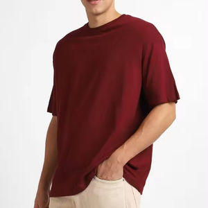 Camiseta de Algodón 100% Antiarrugas para Hombre, Cómoda, 160 Gramos, Transpirable, Diseño Deportivo Extra Grande, Logotipo Sencillo, Fabricada - Product Image 1