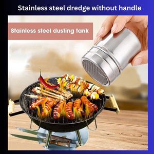 Contenedores de condimentos de Metal duraderos de acero inoxidable de calidad superior logotipo personalizado dragado sal azúcar especia hierba especia herramienta - Product Image 6