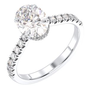 แหวนเพชรทรงรี REYES Classic Design ทองคำแท้ 14K น้ำหนัก 2.1 กะรัต สำหรับผู้หญิง ของขวัญงานแต่งงาน เครื่องประดับชั้นดี - Product Image 2