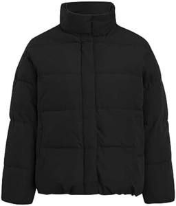 Manteau bouffant isolé léger ultra chaud pour femmes manches longues fermeture éclair haute toile style rue en gros - Product Image 1