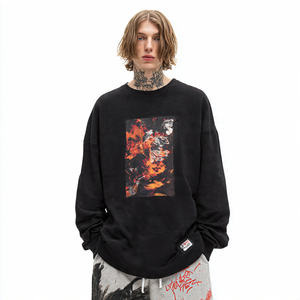 T-shirt à manches courtes en tricot gaufré vintage pour homme, 100% coton, coupe ample, streetwear écologique - Product Image 5