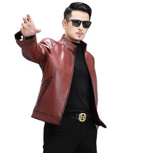 Chaqueta de Invierno para Hombre al por Mayor, Tendencia Juvenil, Chaqueta de Cuero Vacuno OEM en Oferta, Chaquetas de Motocicleta de Cuero Genuino para Hombre - Product Image 3