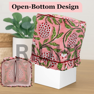 Cubierta para Caja de Pañuelos Ridhi, Color Rosa Fresa, Clásica, Ecológica, Duradera, con Estampado Decorativo, para Hogar y Oficina - Product Image 2