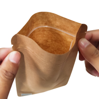 Sacs d'emballage personnalisés en Mylar à fermeture éclair, biodégradables, de qualité alimentaire, en Kraft, pour grains de café