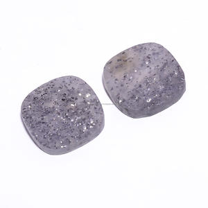 หินดวงอาทิตย์สีดำธรรมชาติที่มีคุณภาพสูงรูปทรงเบาะเรียบพลอยชิ้นหลวม18x18x4มม. สำหรับการทำเครื่องประดับ DIY แบบสร้างสรรค์ - Product Image 1