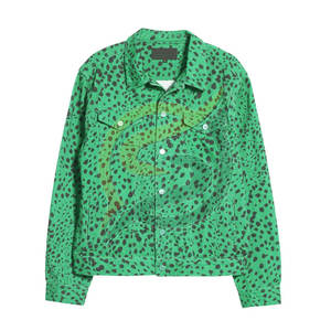 Vestes en jean pour hommes à imprimé léopard, col rabattu, vestes en jean de haute qualité pour hommes - Product Image 5