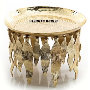 Bol à chocolat décoratif en métal de table avec support bol sucré de concepteur nickelé bol à chocolat de luxe de vente chaude - Product Image 2