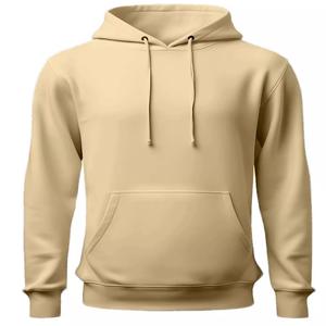 Pull à capuche décontracté à manches longues de haute qualité pour hommes, couleur unie, design de poche, haut en polaire délavé, basiques pour la saison d'automne - Product Image 3