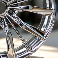 Jantes de voiture de sport de luxe en alliage d'aluminium forgé à cinq branches JWYC 17-20 pouces, PCD 100 mm, finition miroir polie neuve