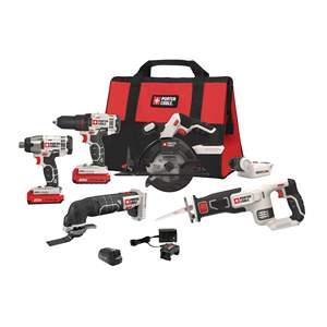20V MAX Cordless Drill <b>Set</b> Combo Kit 6 Tools Impact <b>Driver</b> Circular Saw Reciprocating Saw Oscillating Tool Cutting Blade Battery - Product Image 2