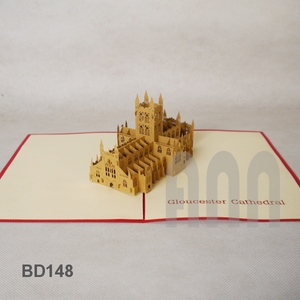 Cartes à découper en papier creux Cartes pop-up 3D de la cathédrale de Gloucester - Product Image 2