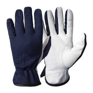 High-quality Long-lasting <b>Cow</b> Grain Leather Nitrile En420 Assembly Gloves Safety Gardening Cotton & Leather Gloves - Product Image 1