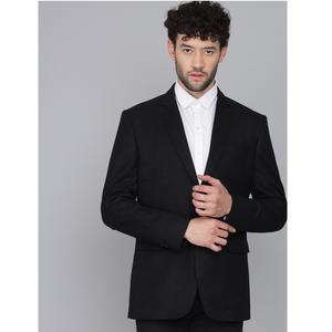 Blazer Clásico Negro de Lana para Hombre de Primera Calidad y Traje de Corte para Otoño e Invierno, Ropa Formal Disponible para Exportación - Product Image 1