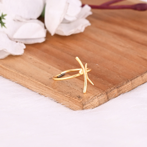 แหวนทองเหลืองคุณภาพเยี่ยม ชุบทองเรียบ ผลิตตามสั่ง ทำด้วยมือ ปรับขนาดได้ สำหรับผู้หญิง ของขวัญวันเกิด วันครบรอบ - Product Image 2