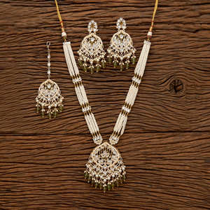 ชุดสร้อยคอยาวชุบทองอินโดเวสเตอร์นานติดลูกปัดผู้ค้าส่งในอินเดีย - Product Image 3