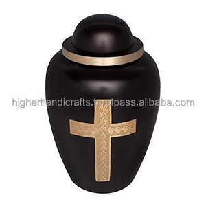 Funeral Ashes Brass Religious Burial <b>Urn</b> Pewter Cremation Handmade Human Ashes Memorial Cremation <b>Urn</b> <b>Jar</b> Supply From India - Product Image 4