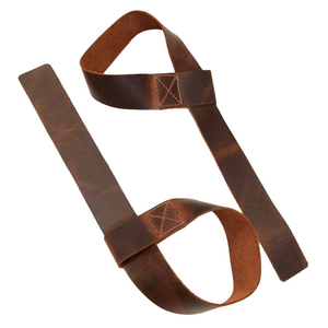 Original Brown Cowhide Leather Weightlifting <b>Straps</b> High Quality Weightlifting <b>Gym</b> Hand Bar Leather <b>Straps</b> for Unisex - Product Image 2