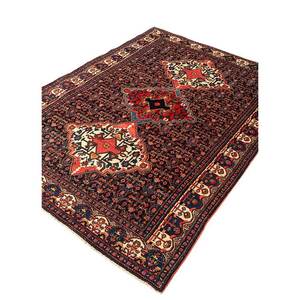 Tapis en laine noué à la main de style persan Aalam, rose et violet, taille 9x12, motif rectangulaire pour couloir, pour décorations de salon - Paem-192 - Product Image 2