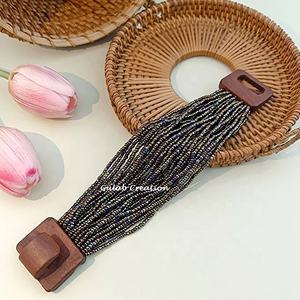 Multi-Layer Glass <b>Bead</b> <b>Bracelets</b> for Women Handmade Colorful Stacked Bangles for Fashion, Party, and Casual Wear - Product Image 3