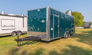 8.5x22 Emerald <b>Green</b> Loaded mobile food Trailer for sale - Product Image 3
