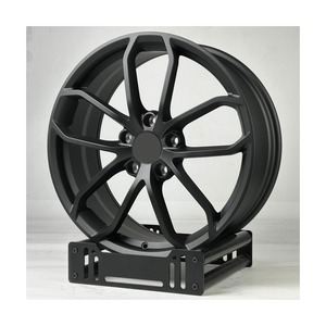 Para Porsche Cayman 981 982 718 GT4 Cayenne GTS Turbo <span class=keywords><strong>Macan</strong></span> 5x130 ruedas 20 <span class=keywords><strong>21</strong></span> 22 pulgadas llantas negro personalizado forjado Aleación Ruedas de coche - Product Image 1