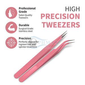 Pinzas para pestañas recubiertas de color de alta calidad, acero inoxidable para técnicos de salón, pinzas para pestañas recubiertas de color elegantes - Product Image 3