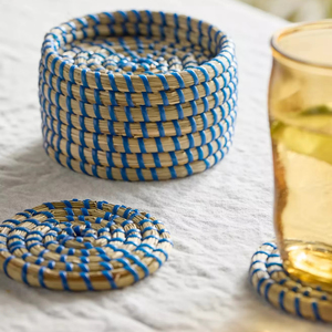 Sous-verres ronds en jonc de mer de couleur personnalisée produits écologiques fabriqués au Vietnam décoration de table en gros - Product Image 6