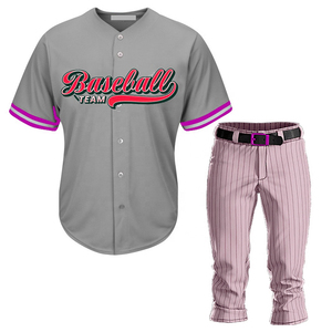 Ensemble de vêtements de sport de baseball personnalisés de haute qualité avec logo, respirant, impression par transfert thermique, séchage rapide, antibactérien, anti-UV, grande taille - Product Image 4