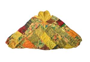 Pantalon sarouel unisexe en coton de style afghan, patchwork jaune, cordon de serrage, rayonne multicolore, matériel respirant, yoga d'été - Product Image 2