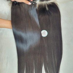 ต่อผมแท้แบบตรงธรรมชาติ ความยาวตามสั่ง คุณภาพพรีเมียม 100% เวอร์จิ้น เรมี่ เฮร์ เอ็กซ์เทนชั่นส์ แบบเย็บสองชั้น ทุกสี ใช้ได้กับทุกสภาพเส้นผม - Product Image 5