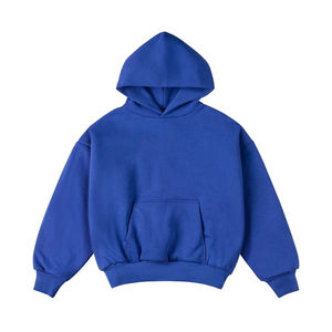 Sudadera con capucha Lisa 100% algodón, algodón de alta calidad, suéter grueso de felpa francesa pesada, Sudadera con capucha de gran tamaño de lana con hombros caídos personalizada - Product Image 2
