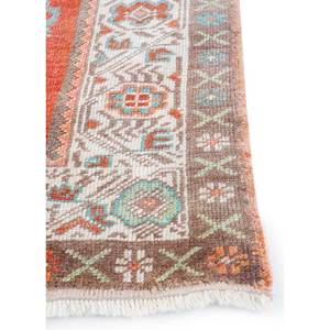 Tapis en laine noués à la main Nuray, motifs abstraits rectangulaires rouge-orange, pour la maison - pour le salon, la chambre à coucher, 9x12 - Pae-2987 - Product Image 4