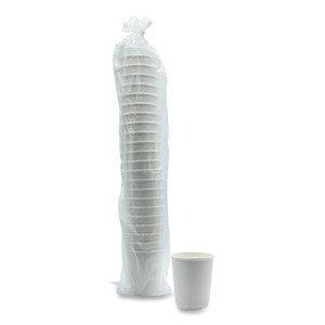 Boardwalk BWKDW8HCUP 8 Oz. Gobelets en papier kraft à double paroi blancs 500/carton - jetables pour café chaud - Product Image 2