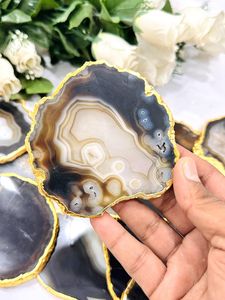 Premium Wood Resin <b>Coasters</b> Glossy Finish Eco-Friendly Classic Heavyweight Natural Drink Pads <b>Table</b> Protection Luxury Home Decor - Product Image 3