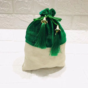 Bolsos de noche étnicos con estilo hechos a mano de diseñador, bolsas de monedas Potli Batua con impresión personalizada para fiestas y regalos - Product Image 1