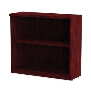 Librería de 2 estantes Alera Valencia Series, organizador de oficina de tipo vertical, 31,75 pulgadas. X 14 pulgadas X 29.5 Pulgadas Madera de Caoba ALEVA633032MY - Product Image 3