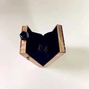 Bolso de Mano de Diseño para Mujer, Mármol Verde, Imitación de Perla, Chapado en Oro, Lujoso, con Mariposa, Conjunto Completo para Boda - Product Image 6