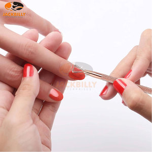 กรรไกรตัดหนังกำพร้าพร้อมที่ดันหนังกำพร้าและที่ตัดกำจัดหนังกำพร้ากรรไกรตัดเล็บทนทานทำเล็บมือเล็บเท้าสีโรสโกลด์ - Product Image 4