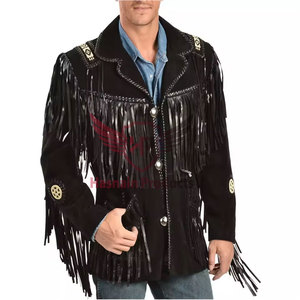 Chaqueta de motorista de cuero de ante negro para hombre de primera calidad-Personalizable, a prueba de viento, chaqueta de motorista de cuero de ante negro para hombre - Product Image 1
