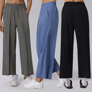 Loose Pants Full Length Casual Women's <b>Trousers</b> Comfort Polyester Material with Trendy Design - Product Image 2