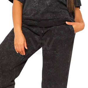 Ropa de calle de alta calidad, pantalones lavados con ácido para mujer, ropa de moda al por mayor, pantalones lavados con ácido para mujer - Product Image 6