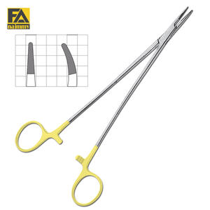 JULIAN PORTE-AIGUILLES T.C. (Droit) Porte-aiguille en acier inoxydable incurvé de 20cm avec cliquet de verrouillage Instrument chirurgical manuel - Product Image 2